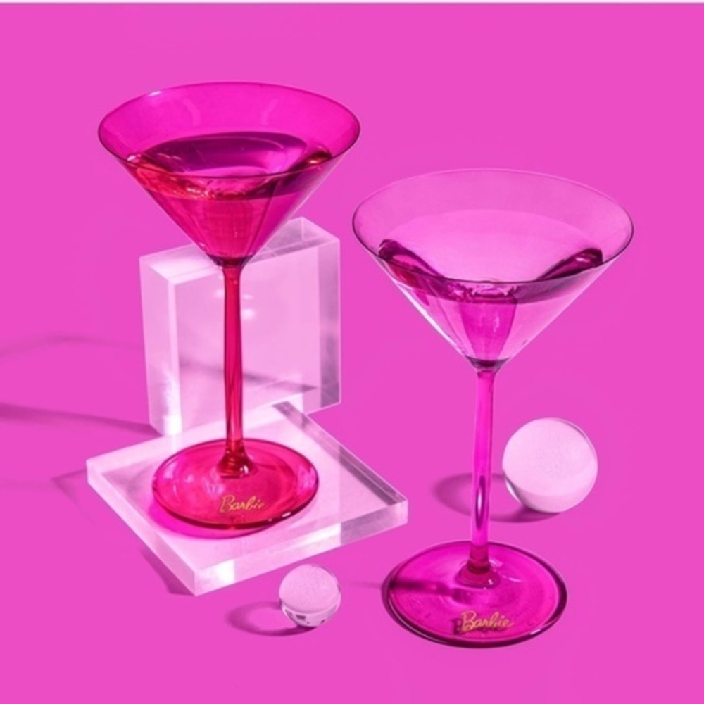 Pink Barbie martini glasses​